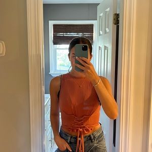 Urban outfitters lace up tank
